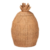 bali & pari Pelham Natural Rattan Laundry Hamper - Handwoven Wicker Storage Basket for Laundry Room, Bathroom, or Bedroom Organization, Large